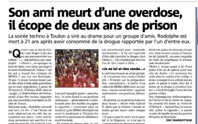 VAR-MATIN – Son ami meurt d’une overdose, il écope de deux ans de prison